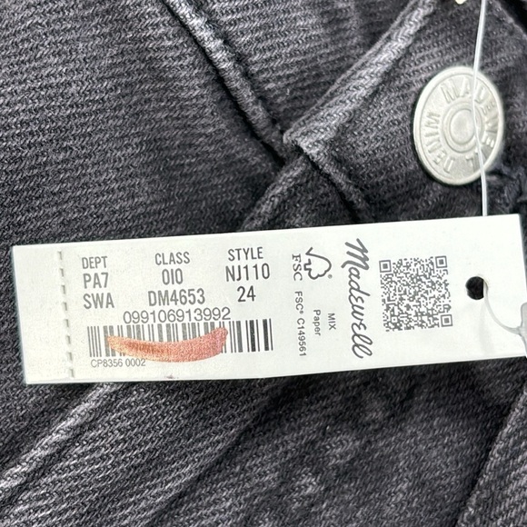 Madewell Kick Out Crop Jeans in Starkey Wash size 24 NWT NJ110 - Picture 10 of 14